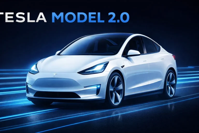 2026 electric vehicle revolution infographic showing Tesla strategy, affordable EV growth, global competition, and future market trends.