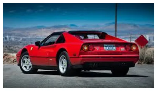 Infographic of Ferrari 328 showing 3.2L V8 engine specs, 270 hp performance, 0-60 mph time, design highlights, production years 1985-1989, and collector value insights.