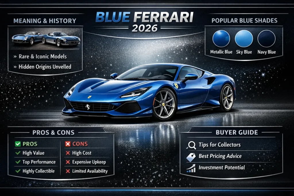 blue ferrari
