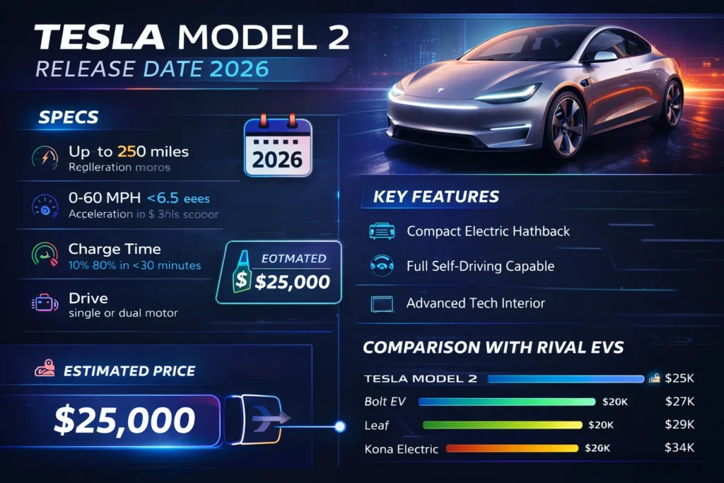 tesla model 2 release date