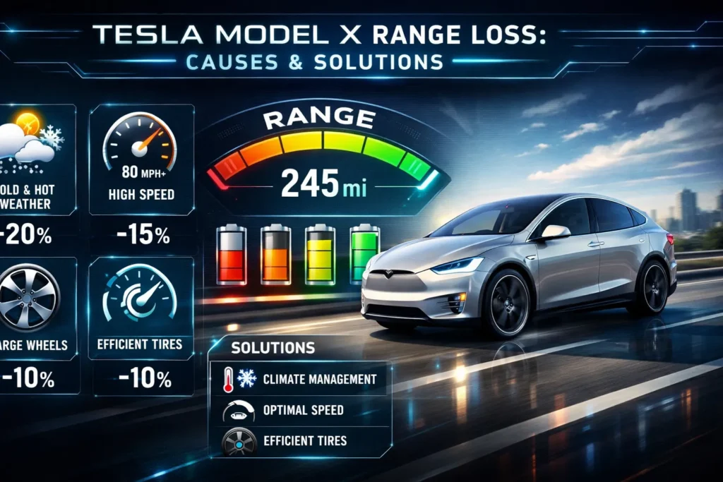 tesla model x range loss