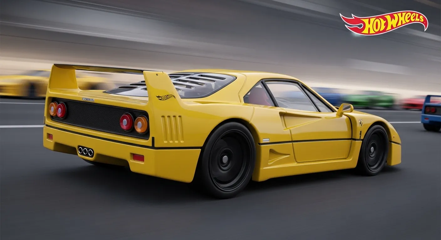 Hot Wheels Yellow Ferrari F40 5 pack