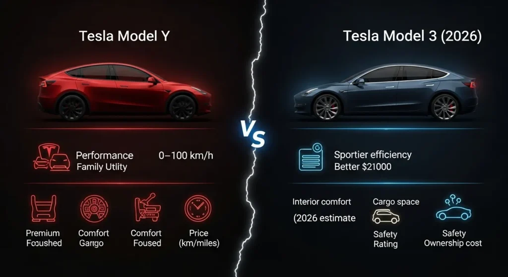 Tesla model Y vs model 3