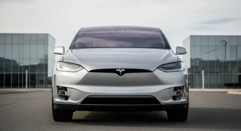 tesla model x front on