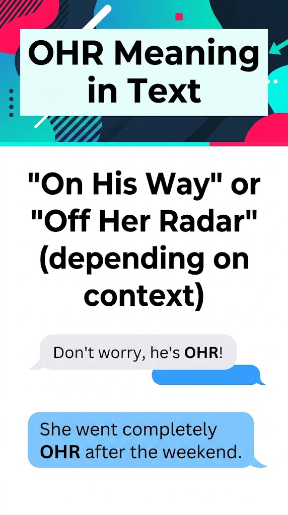 OHR Meaning In Text