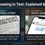 SIC Meaning in Text