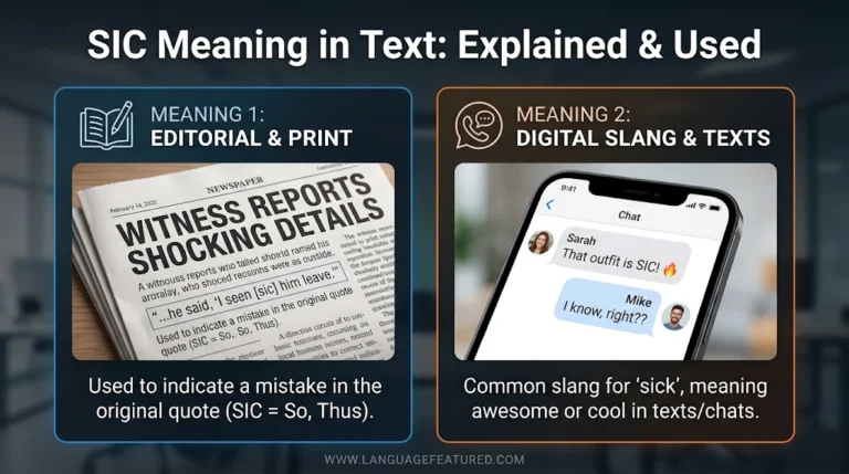 SIC Meaning in Text