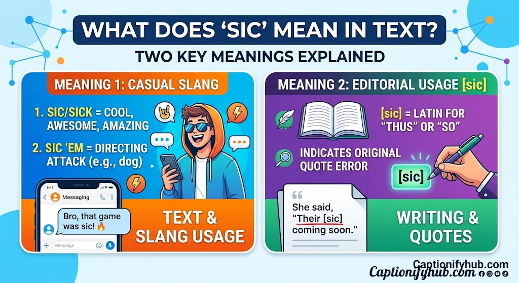 SIC Meaning in Text