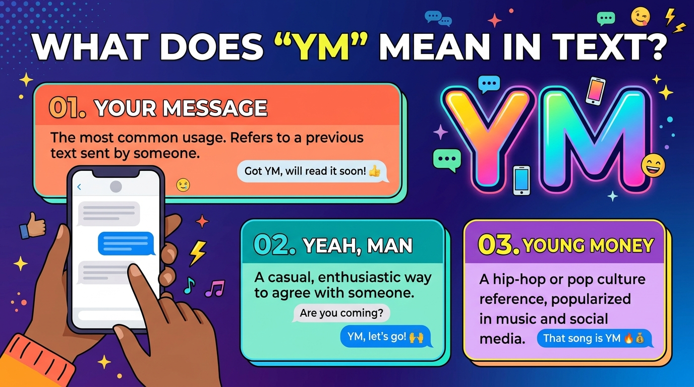 YM Meaning in Text