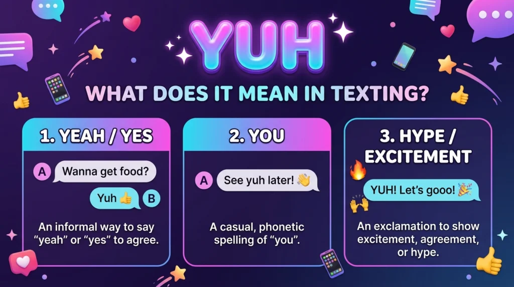 YUH Meaning in Text